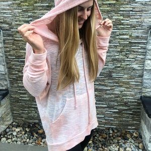 Light weight pink/white hoodie